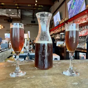 Pomegranate mimosas