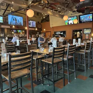 Interior seating - sole booths off to the side