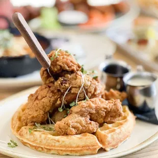 Chicken and waffles