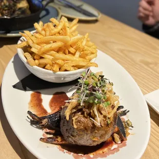 Filet Mignon with garlic fries