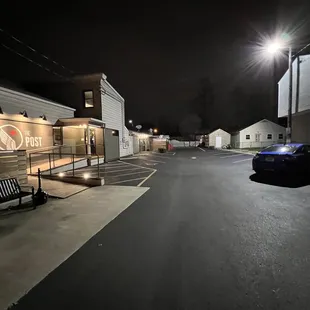 a car parked in a parking lot