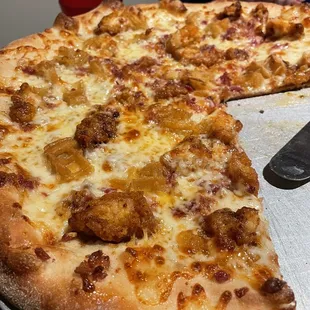 Chicken and Waffles Pizza