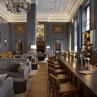 the bar and lounge area