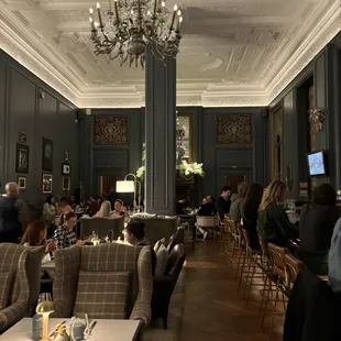 Seating area and bar