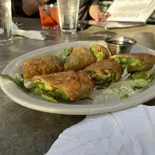 Avocado rolls were very tasty and filling