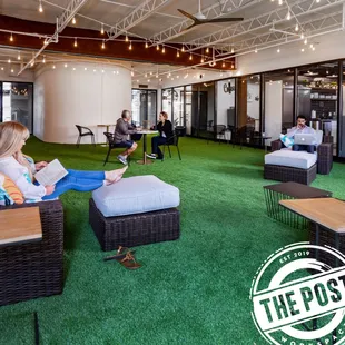 Our outdoor furnished and relaxing patio where you can work or take a break