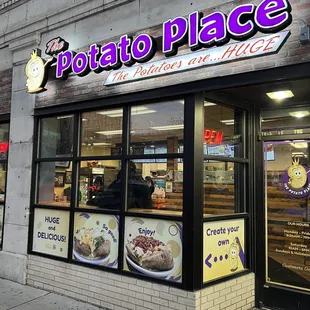the front of the restaurant