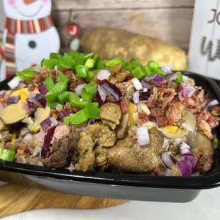 a bowl of potato salad