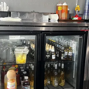 beer and champagne for mimosas