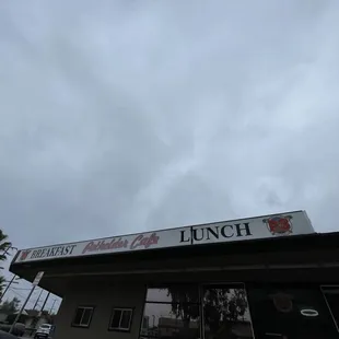 the front of the restaurant