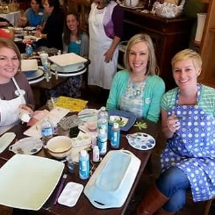 The bride to be with guests!