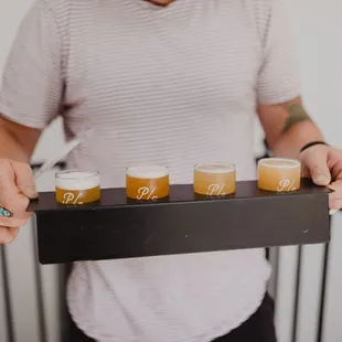 try a beer, wine or kombucha flight!