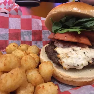 The Caprese Burger was delicious!