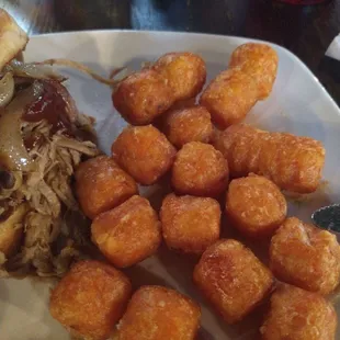 Sweet potato tots, yummy.