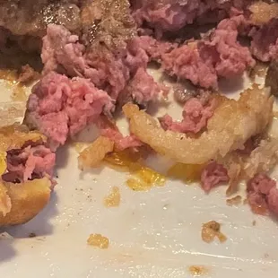 "Medium rare" burger - aka slab of raw beef