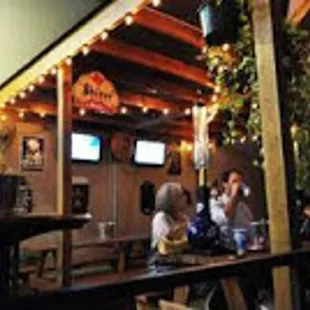 a group of people sitting at a table