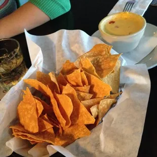 queso is runny but has a nice spiciness