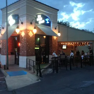 Patio at night