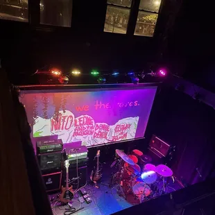 a stage set up