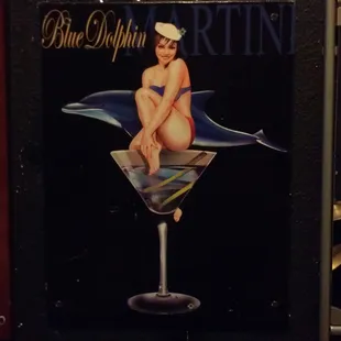 a blue dolphin martini