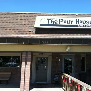 the front of the restaurant