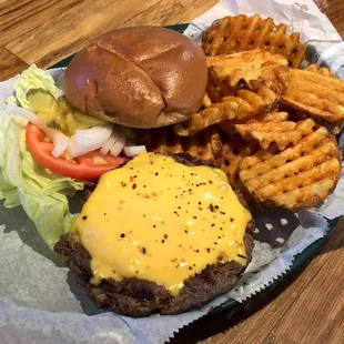 Cheeseburger with Side (Tuesday Special) Mmm!
