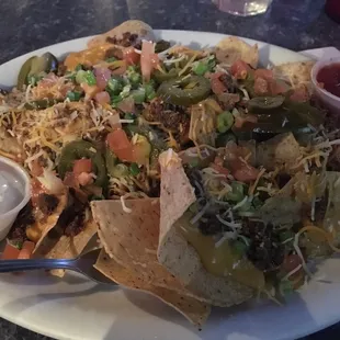 Beef nachos