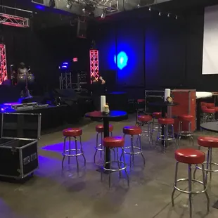 The new tables and chairs in the remodeled concert room at The Pour Shack