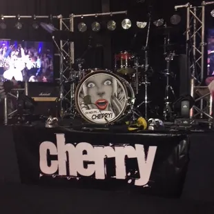 Cherry's equipment all set up