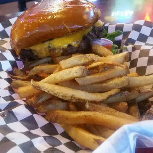 HAMBURGER AND FRIES