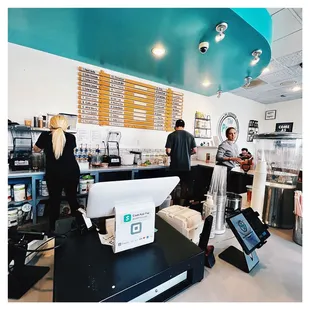 customers in a coffee shop