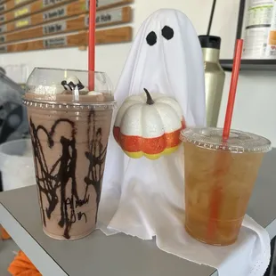 Halloween seasonal flavor with peach tea