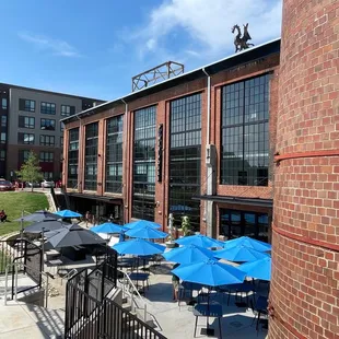 Outdoor seating and green space