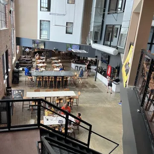 the food court from the second level street entrance