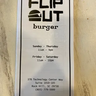 One of the food stalls: Flip Out Burger