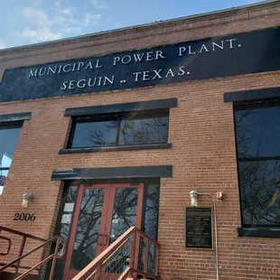 the front of the building