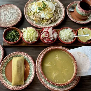 Chilaquiles, tamales and pozole