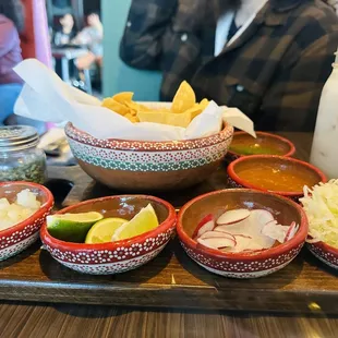 The dishes were beautiful.