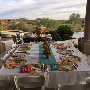 Dinner party we did at a home in Dessert Mountain. Beautiful setting