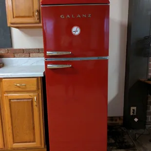 "Wilcox" Room #8 . I don't know if all the rooms have fridges, but the four I saw, did.  And, each one looks antique-ish.  *So creative*