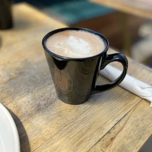 Latte with Vanilla rose sweetener (yummy)
