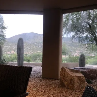 Outdoor seating view