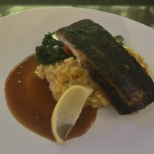 Magi Mahi special, with curry rice and seasonal vegetables
