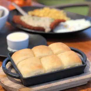 Parker house rolls with truffle butter