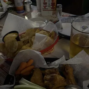 chips and cheese and wings