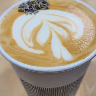 Hot Honey Lavender Latte