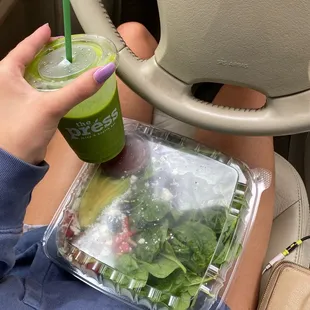 Berry Protein Salad Green Glow Smoothie