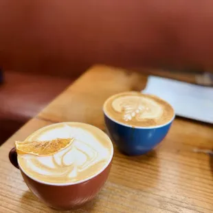 Orange Cardamon (seasonal) and Graham Cracker Latte