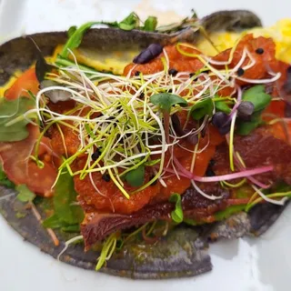 Breakfast Queso Tacos