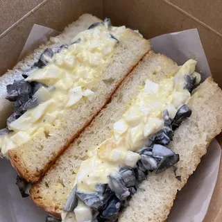 Egg + Chopped Olive Sandwich with Salad